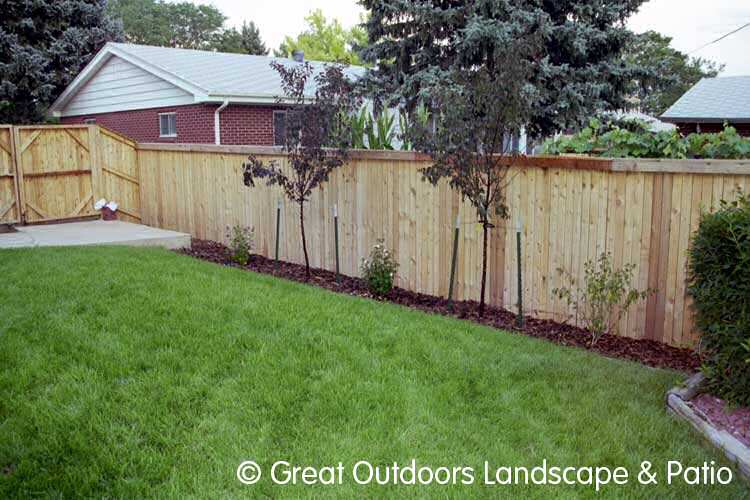 Retaining Wall with Fence